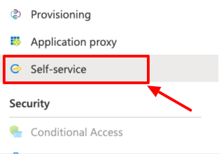 Enterprise applications Self-Service navigation