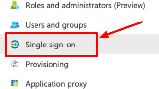 Enterprise applications Single sign-on