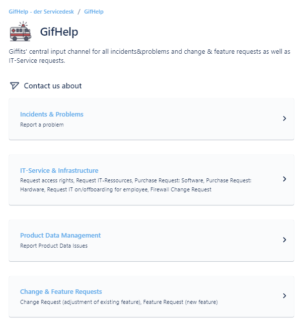request types overview