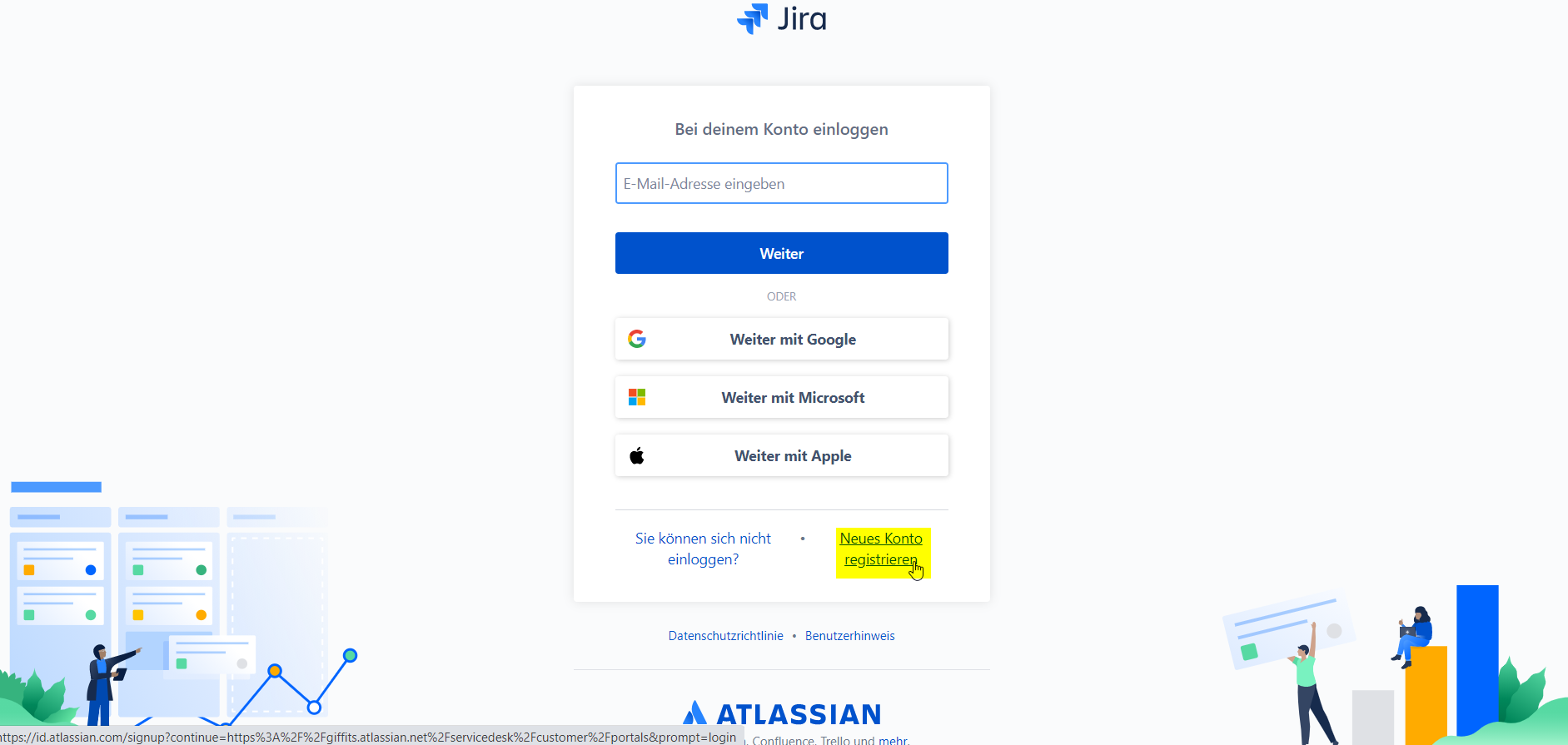 register new account