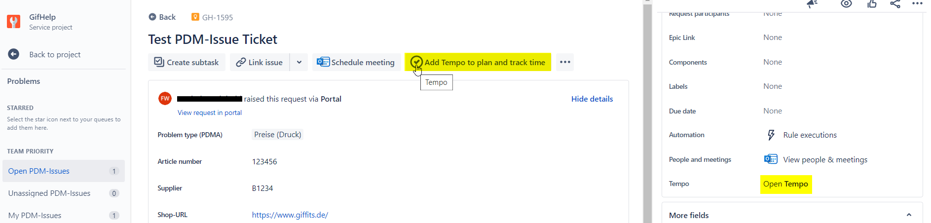 Tempo Timetracking I